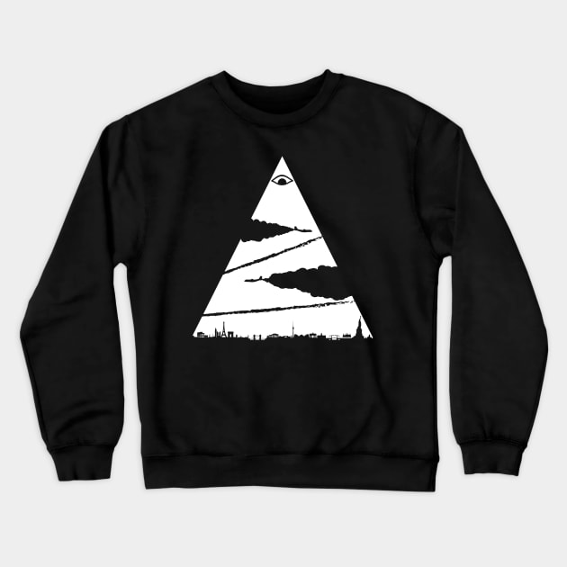Chemtrails Pyramid Crewneck Sweatshirt by KerzoArt